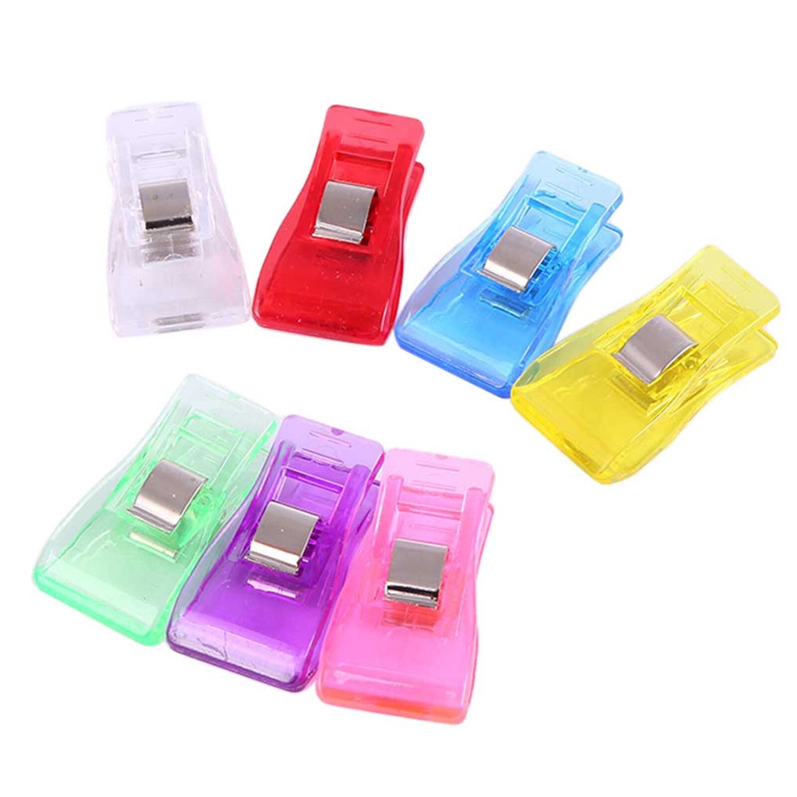 50pcs Sewing Clip Plastic Clamp DIY Practical Fastener Home Fabric Craft Multicolor Patchwork Tool Knitting Easy Apply