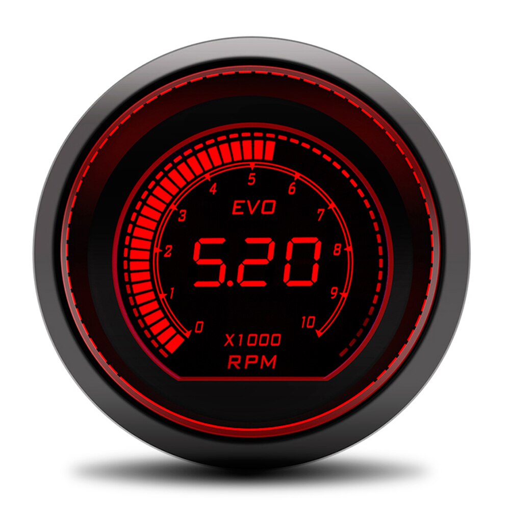 Digital 2 "52mm Turbo Manometer Auto Turbo Schub Messgerät PSI Wasser Temp Öl temperatur Öl Manometer Voltmeter Meter: Tachometer
