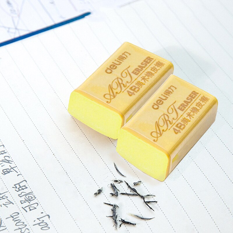 Deli-borrador 4b de 5 piezas para niños, útiles escolares, borrador de lápiz, , suministros de corrección, pintura artística, gomas suaves, pequeñas y grandes