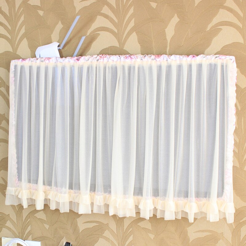 Gauze Tv Dust Cover Computer Lace Monitor Protection Stick Wall-Mounted Desktop Curved Screen Soft Fabric Craft