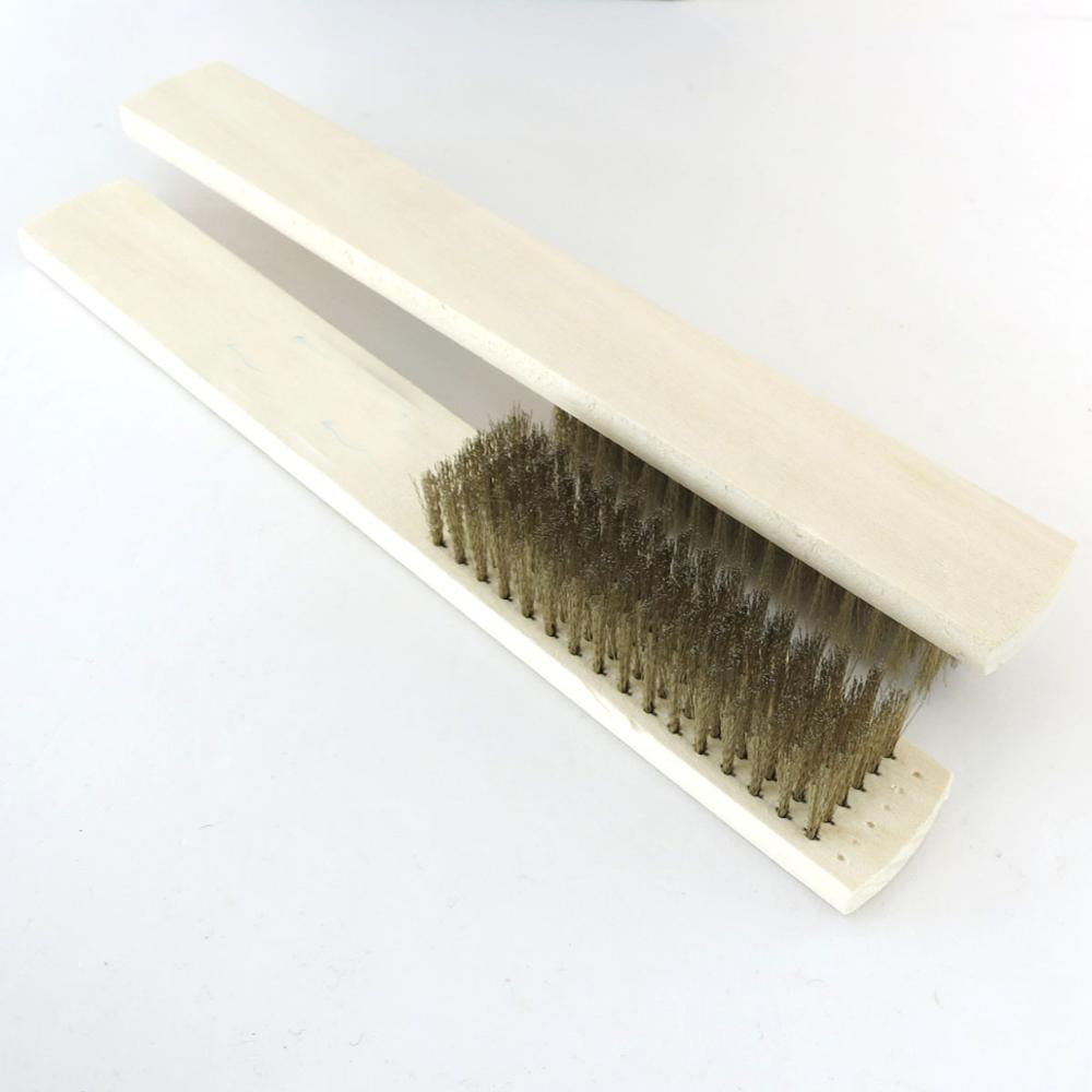 Imitation copper wire brush Polishing brush Wooden plate brush Metal brush Hair brush shoe brush Steel wire copper brush DIY
