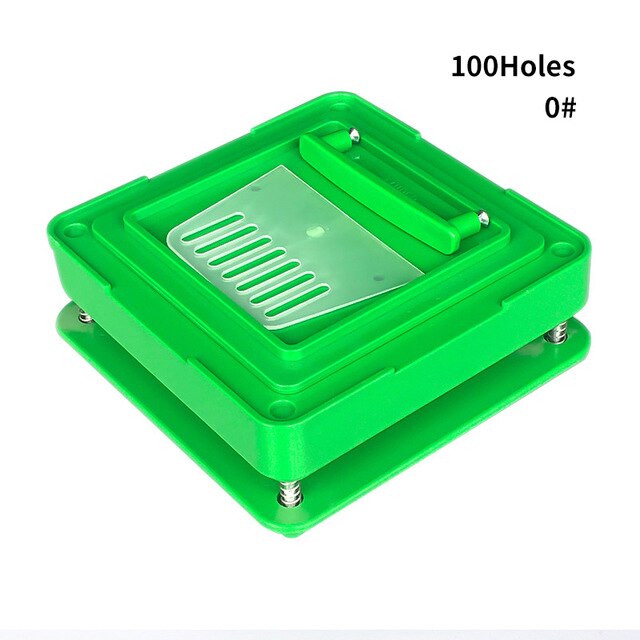 0 #00 #000 # Abs Capsule Machine 6 Capsule Vullen Gereedschap 100 Gat Handleiding Capsule Vulmachine: Licht Geel