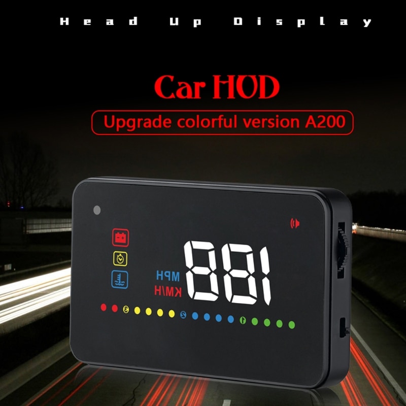 A200 Auto HUD Head-Up Display Car-styling Hud Display OBD Scanner Overspeed Warning Windshield Projector Alarm System