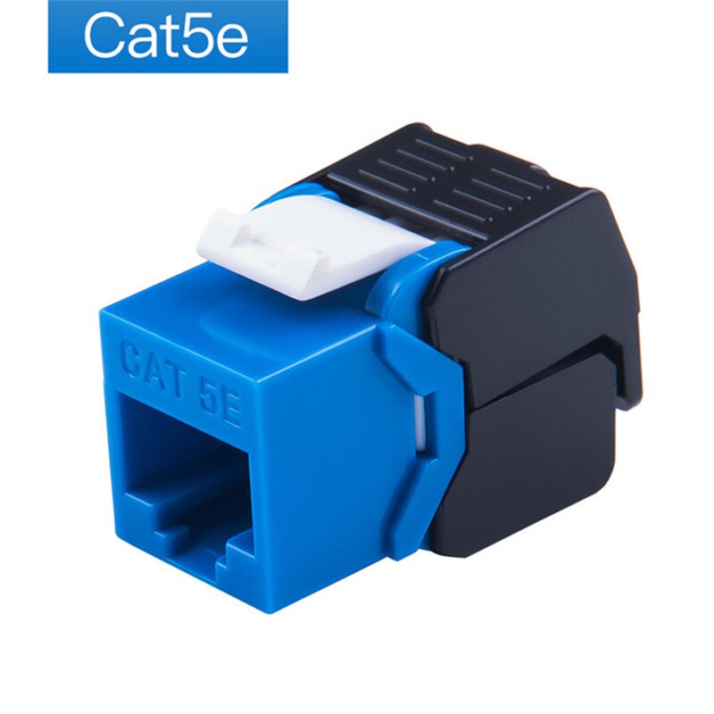 1000Mbps RJ45 Cat5e Ethernet femmina Cat 5e Keystone Jack strumento ripetibile meno per 23-26AWG cavo di rete 15u &quot;Pin placcato in oro: Blue / 20pcs