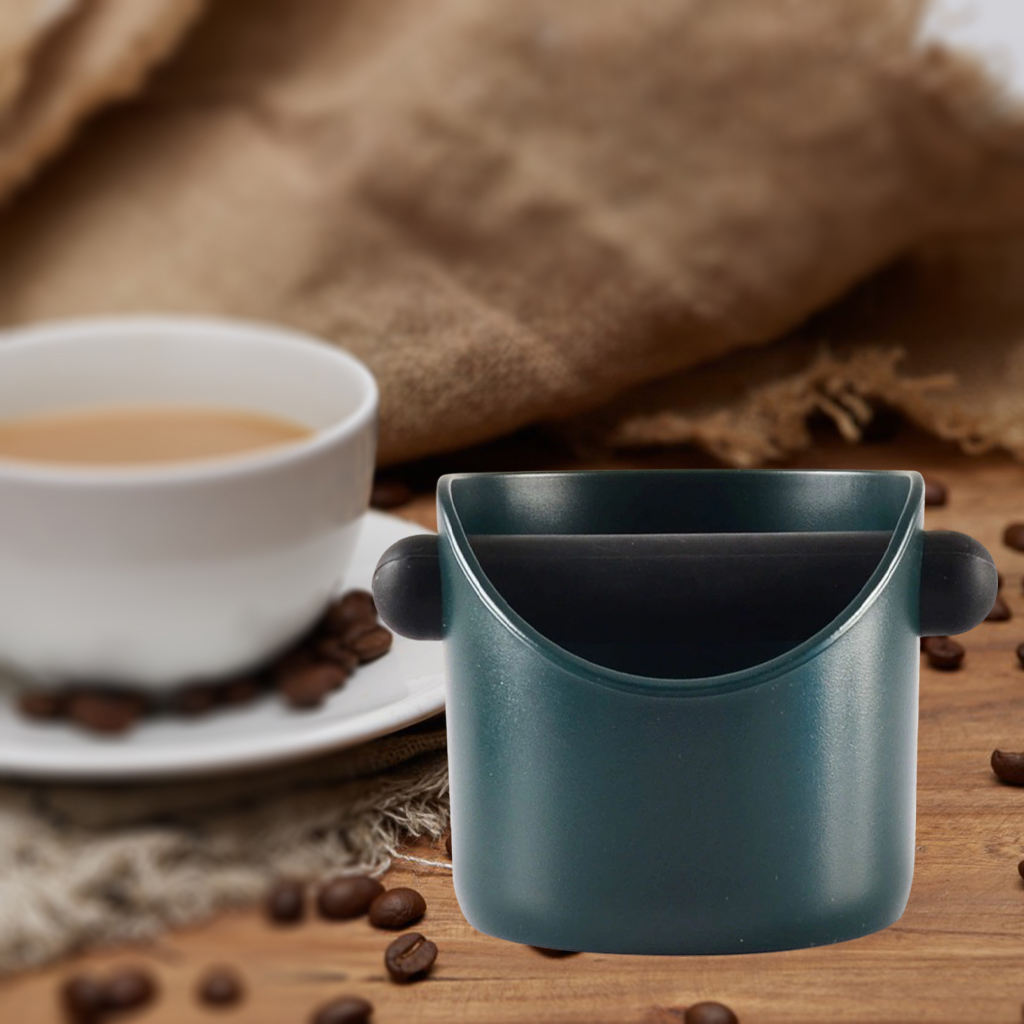 Papelera de café antideslizante para Barista, contenedor de basura con barra desmontable, absorbente de golpes, ABS