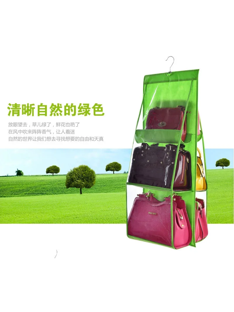 Handtaschen-Organizer zum Aufhängen, Geldbörsen-Organizer für Schrank-Organizer, Taschenaufbewahrung, Kleiderbügel, Oxford-Stoff, Schranktaschen-Organizer