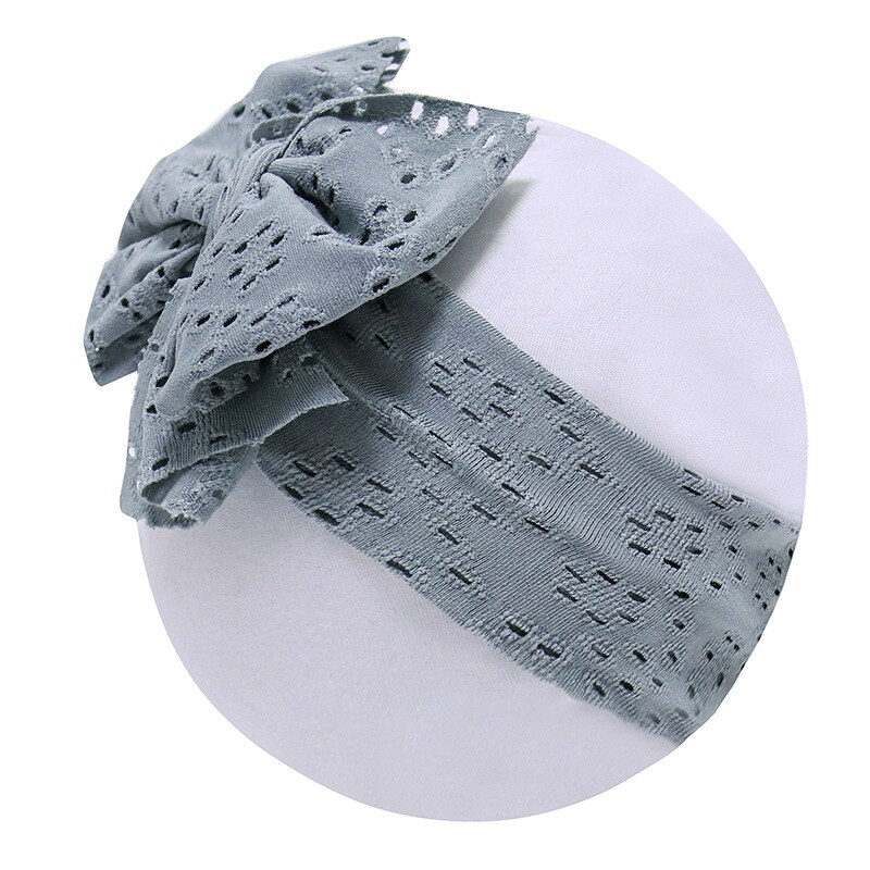 Baby Hoofdband Bows Haarband Voor Meisjes Hollow Headwrap Brede Tulband Kinderen Effen Kleur Haaraccessoires Infant Mooie Hoofdbanden