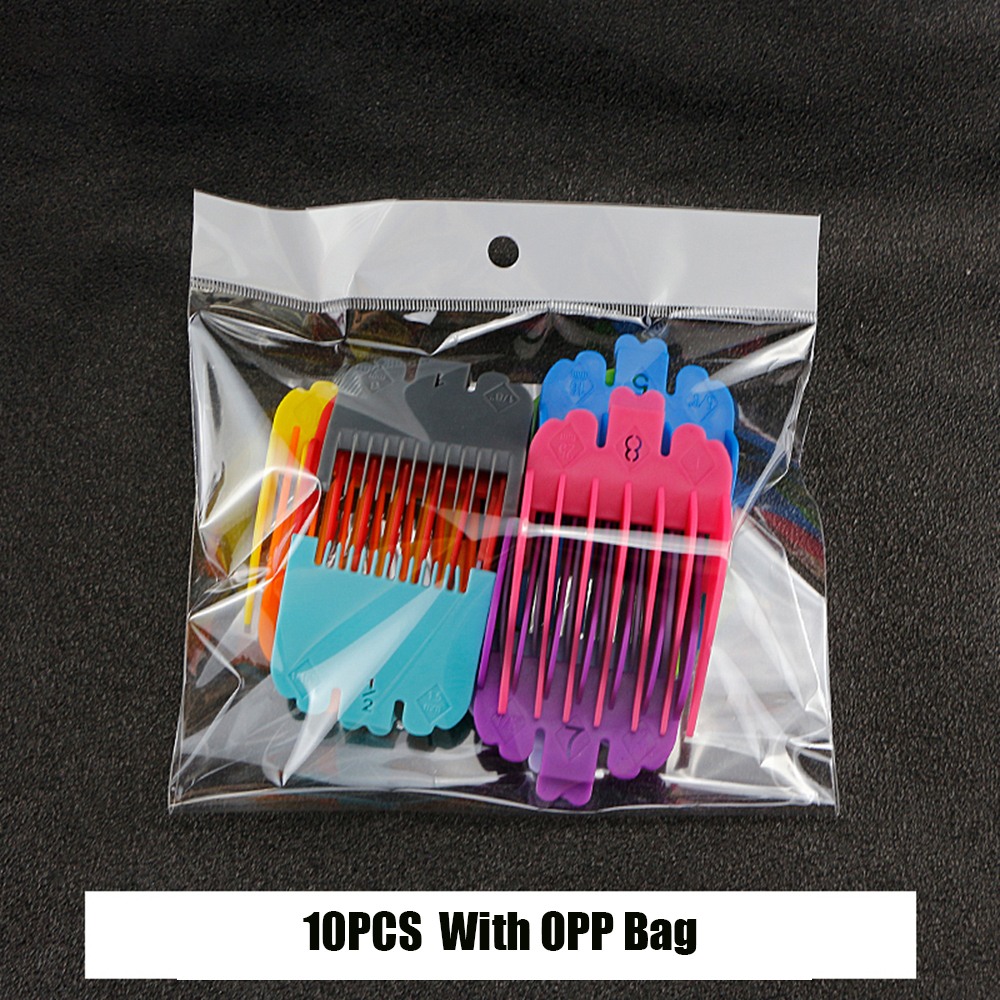 10 pcs 3-25mm Universal Hair Clipper Guide Limit Comb Trimmer Guards Attachment Styling Barber Tools: 10 pcs