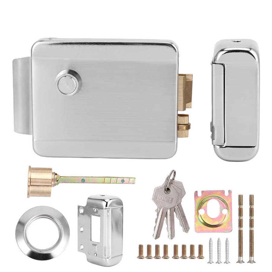 DC12V Single Headed Electric Control Lock Anti-Theft Security for Home Door Access Low Failure Door Access Control