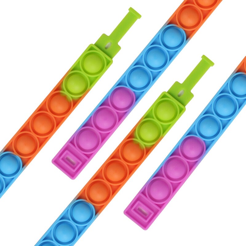 Push Pop Popete Fidget Armband Zintuiglijke Speelgoed Popits Polsband Anti-Stress Squeeze Squishys Autisme Stress Relief Kids Toy