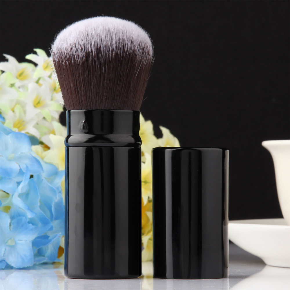 1pcs Makeup Brushes Retractable Blusher Powder Foundation Face Concealer Kabuki Makeup Brush Cosmetic Tools: Red