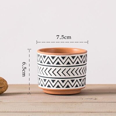 Cutelife Nordic Ins Keramische Bloempot Geometrie Ronde Vazen Voor Decoratie Groene Plant Bloempot Office Home Vazen Decoratieve: Small