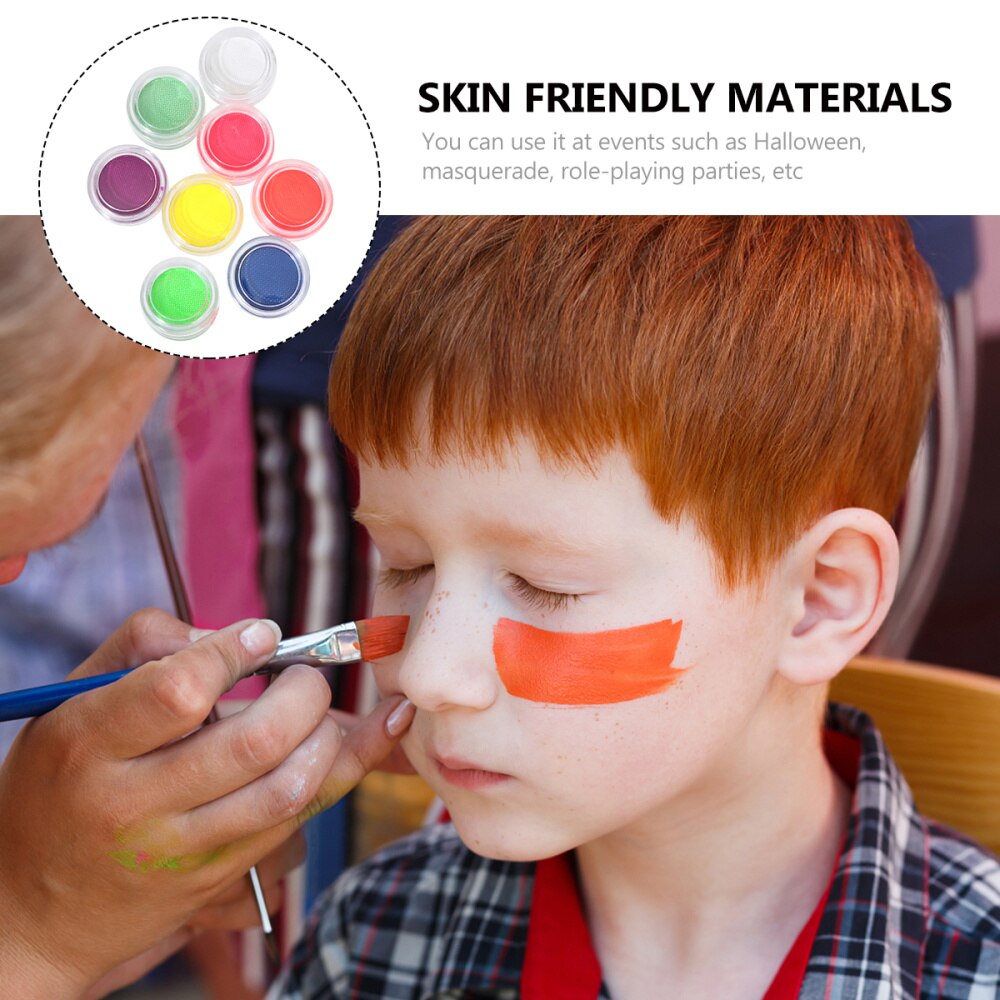 8pcs Decorative Useful Face Paints Body Painting Pigments Body Paints for Party Show Halloween
