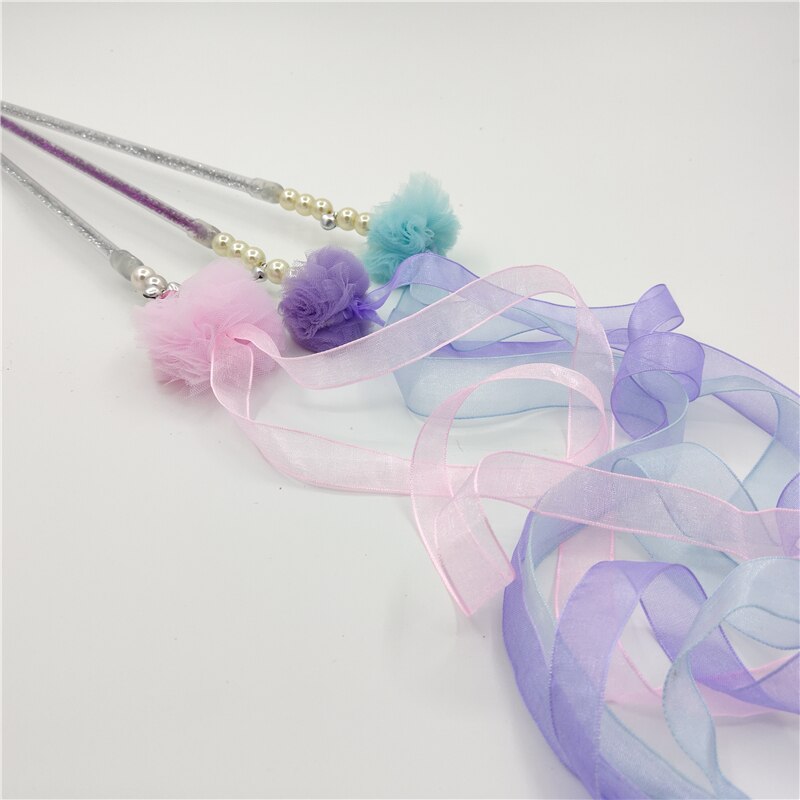 Ribbon Cat Toy Feather Stick Toy For Cats Kittens Interactive Cat Toy Pet With Bell Pet Toys Cat Supplies Play Game Pet Products