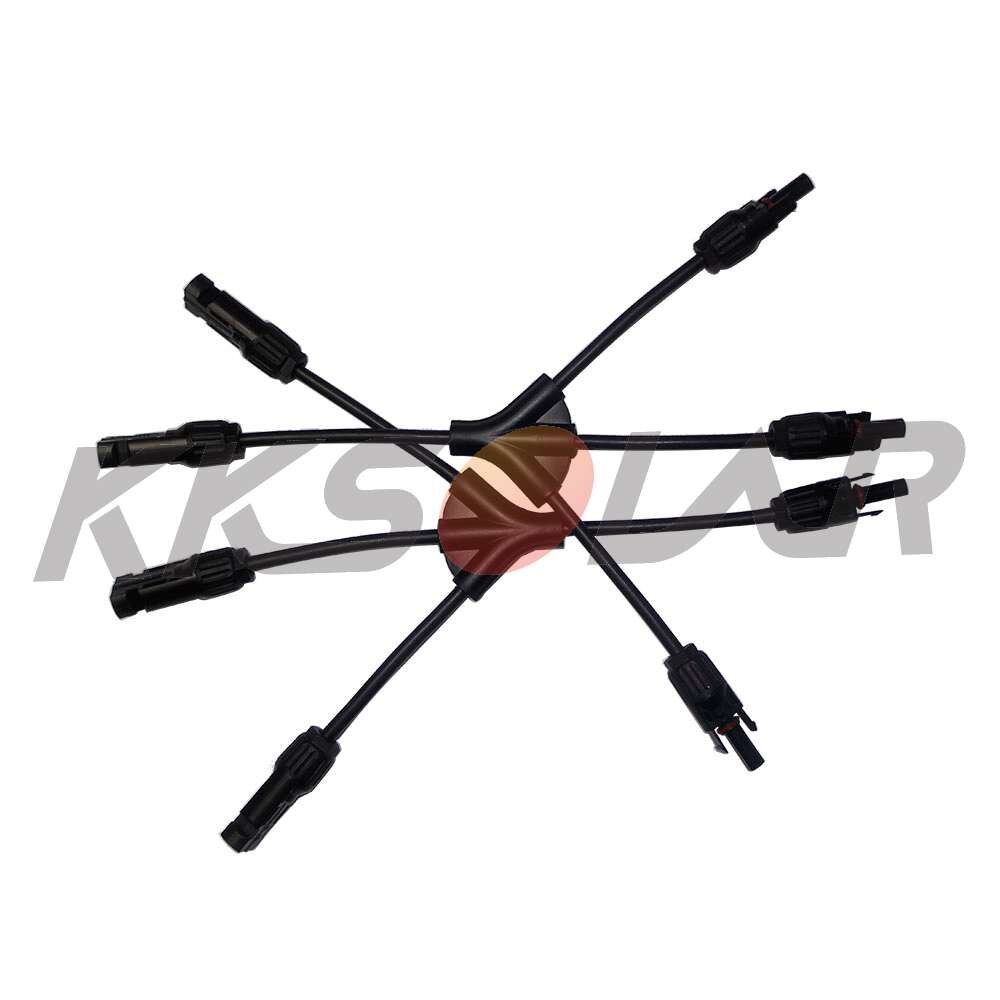 Solar Branch Cable Connectors Extra Long Solar Panel Parallel Connectors 1 to 3 Solar Cable Wire Plug Tool Kit