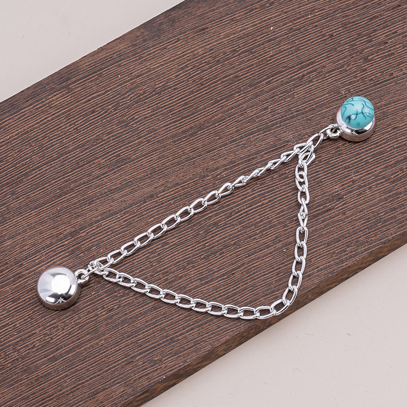 Bouton magnétique multifonction pour vêtements, avec chaîne, boutons métalliques, Clip pour vêtements, écharpe, jambes de pantalon, outils magnétiques de fixation de manchette: Herbe Vert