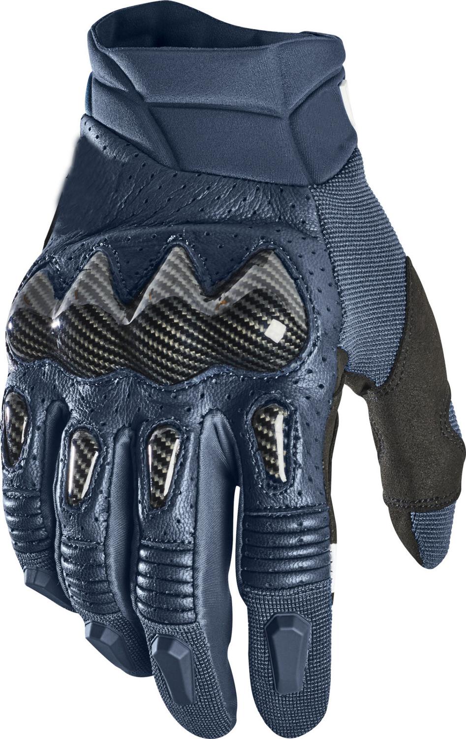 Troy Fox Bomber Handschuhe Motorrad ATV Bike Reiten Motocross BMX MX Dirt Berg Fahrrad Offroad Orange Schwarz Handschuhe: Blau / M