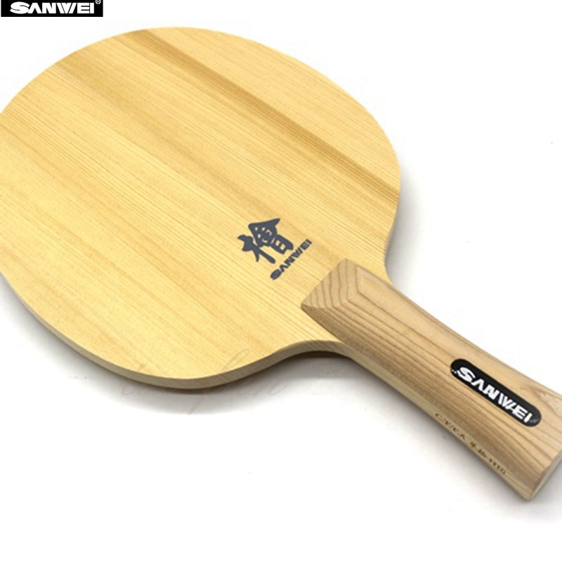 SANWEI H10 Hinoki table tennis blade FL handle CS handle 10mm thickness one ply Hinoki ping pong bat