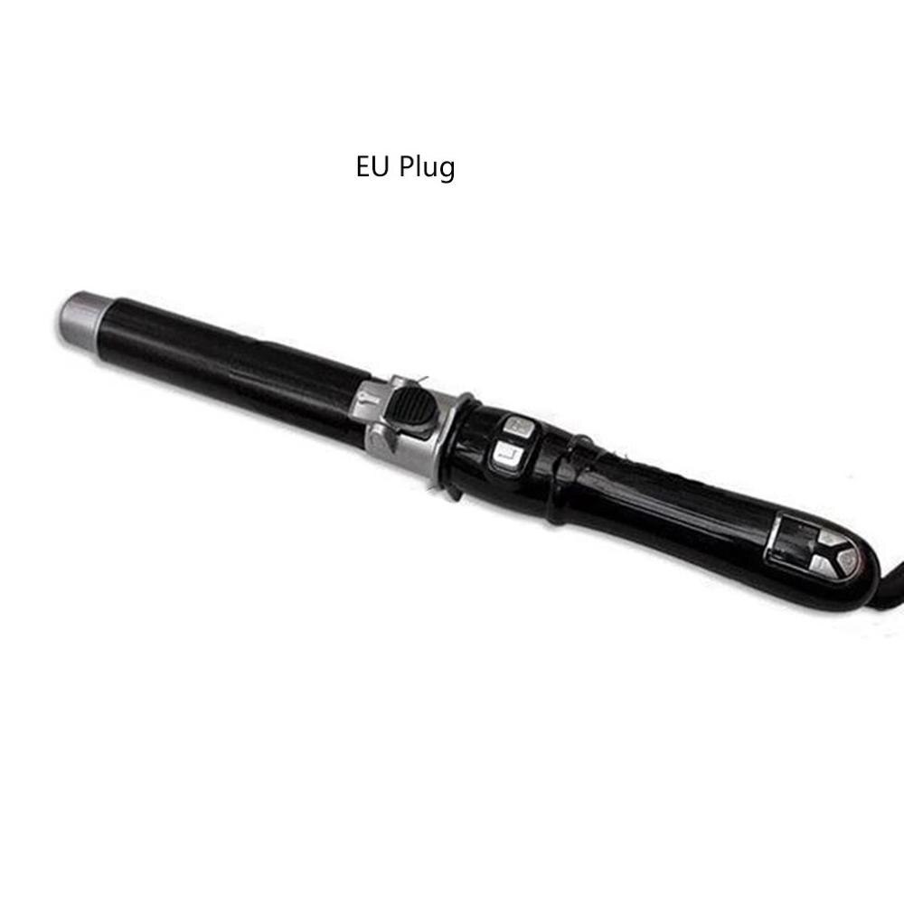 Rotating Curling Iron Automatic Hair Curler Stick Ceramic Roll Curling 360-degree Automatic Rotation Styling Tools: black color / US