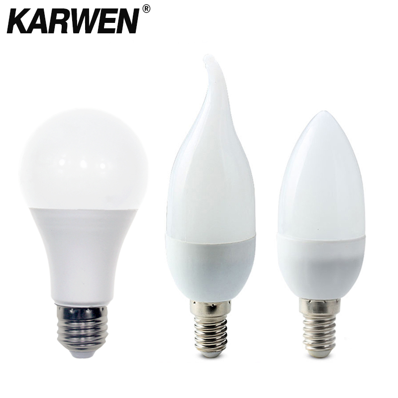 Ampoule LED haute puissance E27 E14 lampe 3W 5W 7W 9W 12W 15W 18W AC220 240V blanc froid blanc haute luminosité Lampada lumière LED