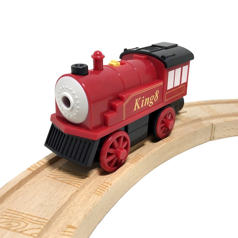 W131 Kinderen Elektrische Trein Speelgoed Magnetische Slot Diecast Elektronische Speelgoed Verjaardag Cadeaus Voor Kinderen Fit Brio Track Houten Track