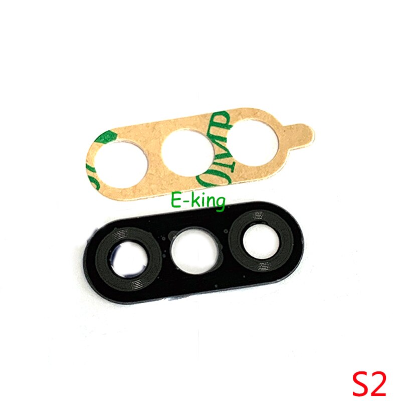 2PCS For Xiaomi Redmi 6 6 Pro 7 7A 8 8A S2 Rear Back Camera Glass Lens With Sticker Tape Adhesive