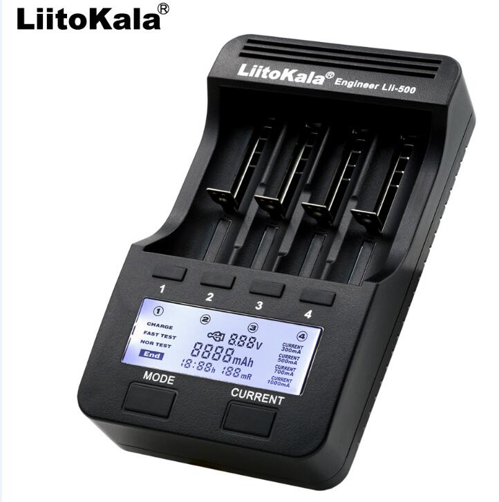 Liitokala Lii500 LCD ładowarka, Lii-202 Lii-402 Lii-PD4 ładowarka 18650 3.7V 18350 18500 14500 26650 1.2V AA AAA NiMH baterii: Lii-500 only charger / US