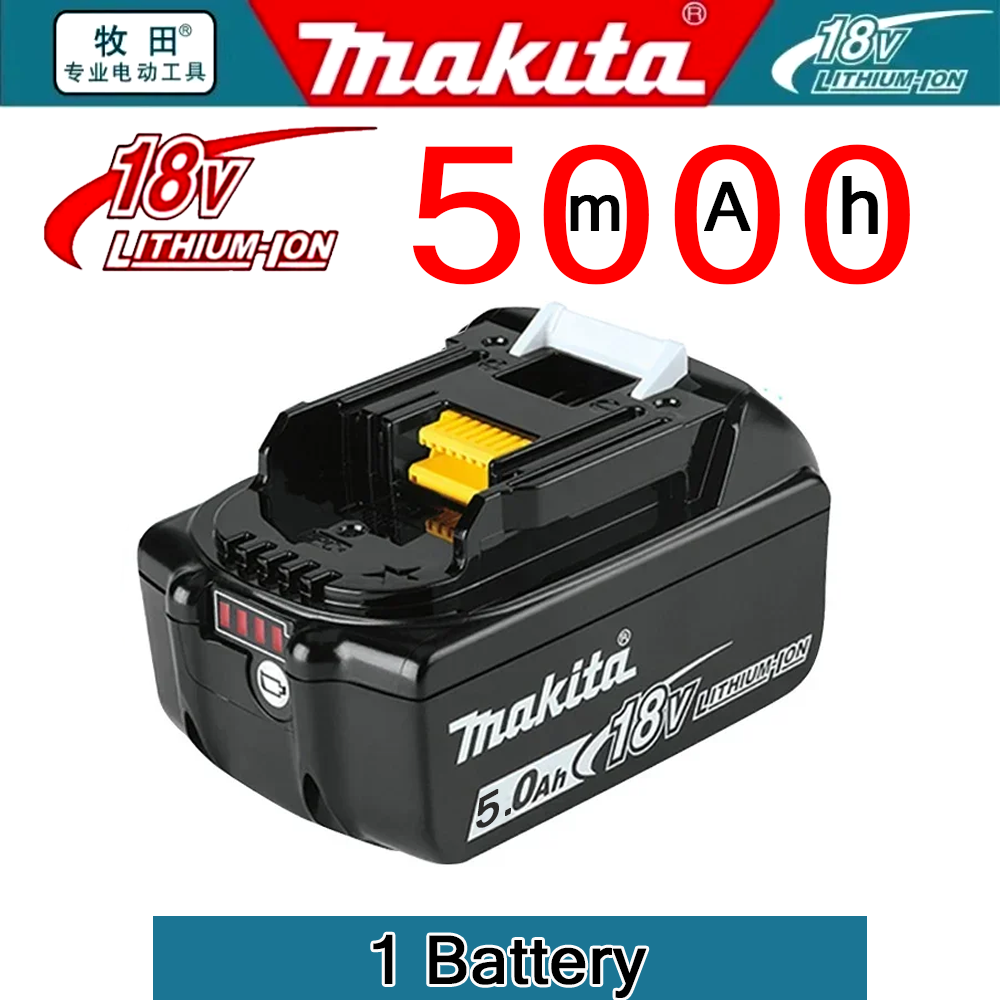 Makita 18V Battery 5Ah BL1850B Lithium ion Genuine Makita 18V Battery BL1850 BL1860B BL1860 BL1840B: Pink