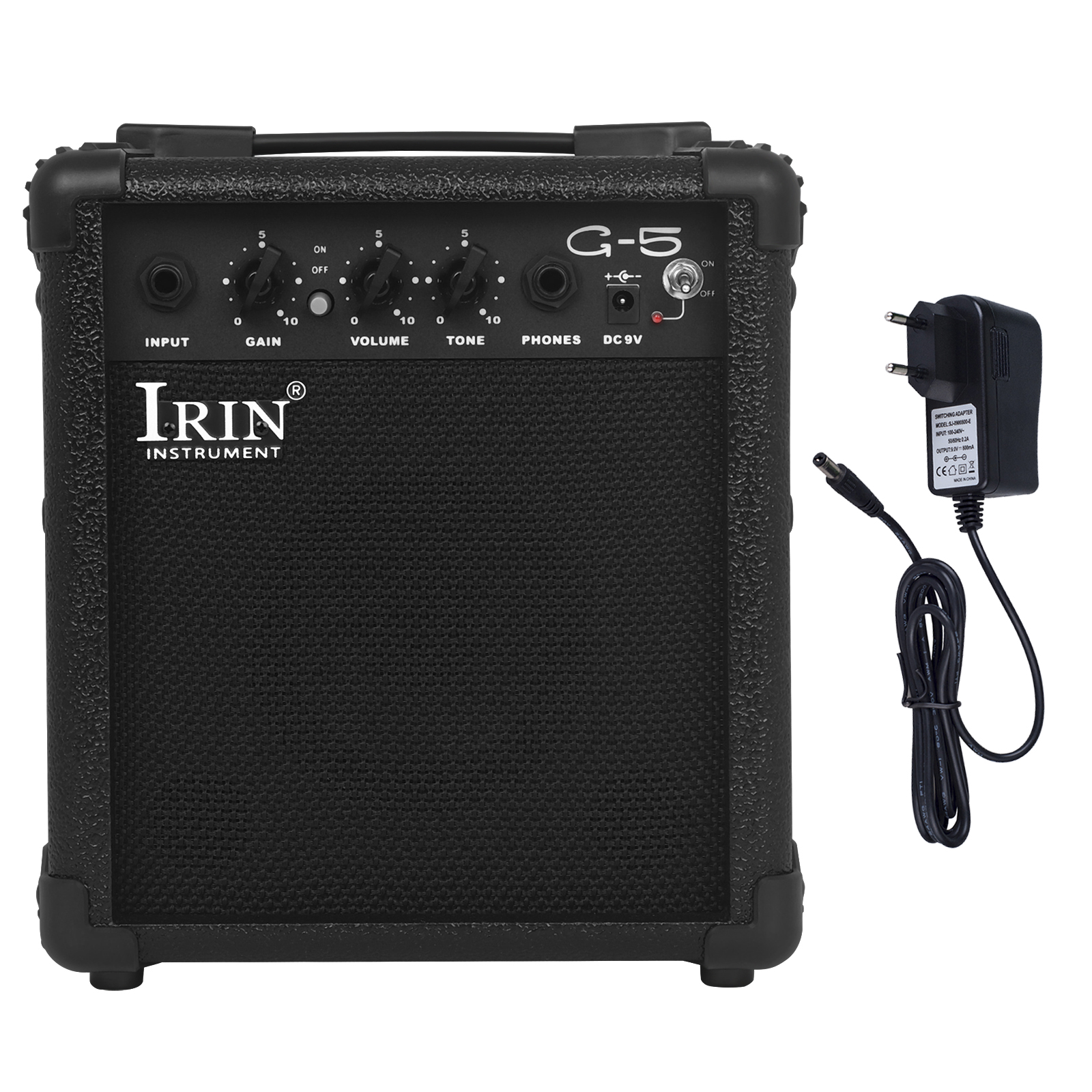 IRIN 5W amplificador de altavoz de guitarra eléctrica G-5 AMP altavoz amplificador portátil para bajo eléctrico accesorios y piezas de guitarra: Negro