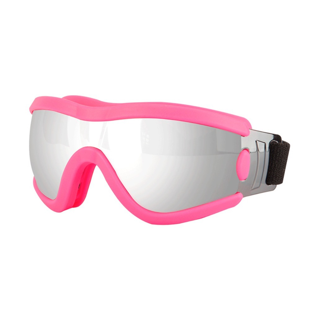 Lunettes de soleil pour chien, sangle réglable, résistantes aux UV, imperméables, coupe-vent, Anti-buée, pour animaux de compagnie, voyage: M / Rose