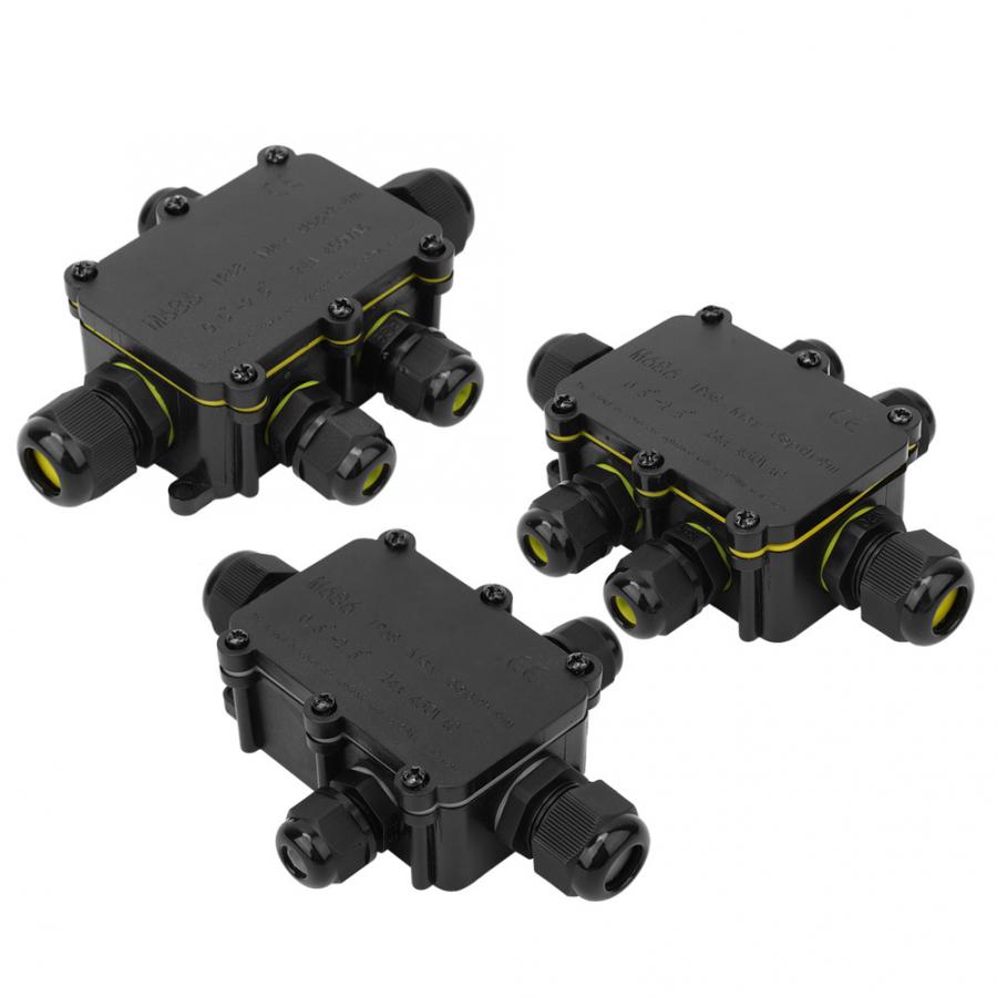 IP68 Plastic Junction Box 4m Underwater Connection Wiring Box T100 450VAC 24A UL94V-2