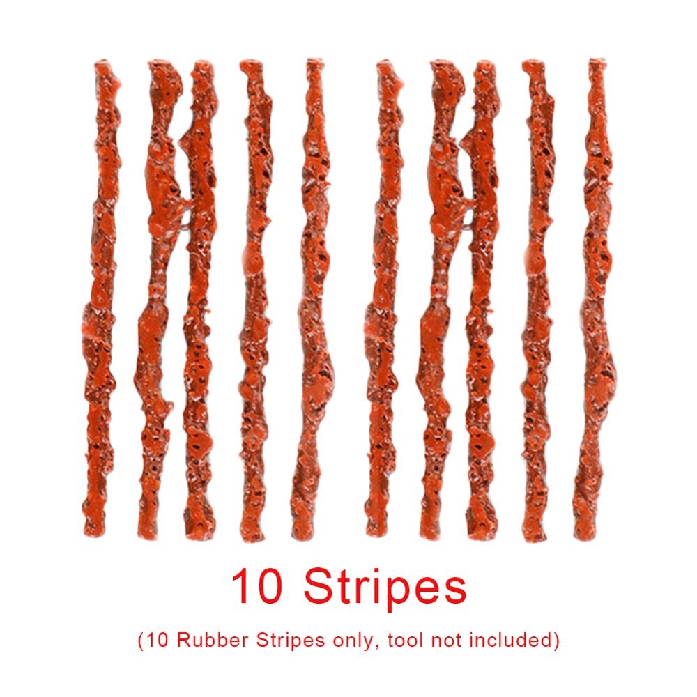 Fietsband reparatiegereedschap voor tubeless banden bandenboor voor dringende lekke banden lijmvrije reparatie optioneel 10/30/100 stuks rubberen strepen: 10 strepen