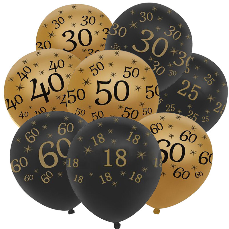 10 Pcs Digitale Latex Ballonnen Verjaardag Confetti Ballonnen Met Nummer 30 40 50 60 Jaar Oud Verjaardag Party Decor Шарики воздушные