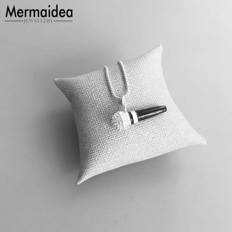 Mikrofon Anhänger Schmuck 925 Sterling Silber modisch Musik Für Frauen Mädchen passen Halskette Neue