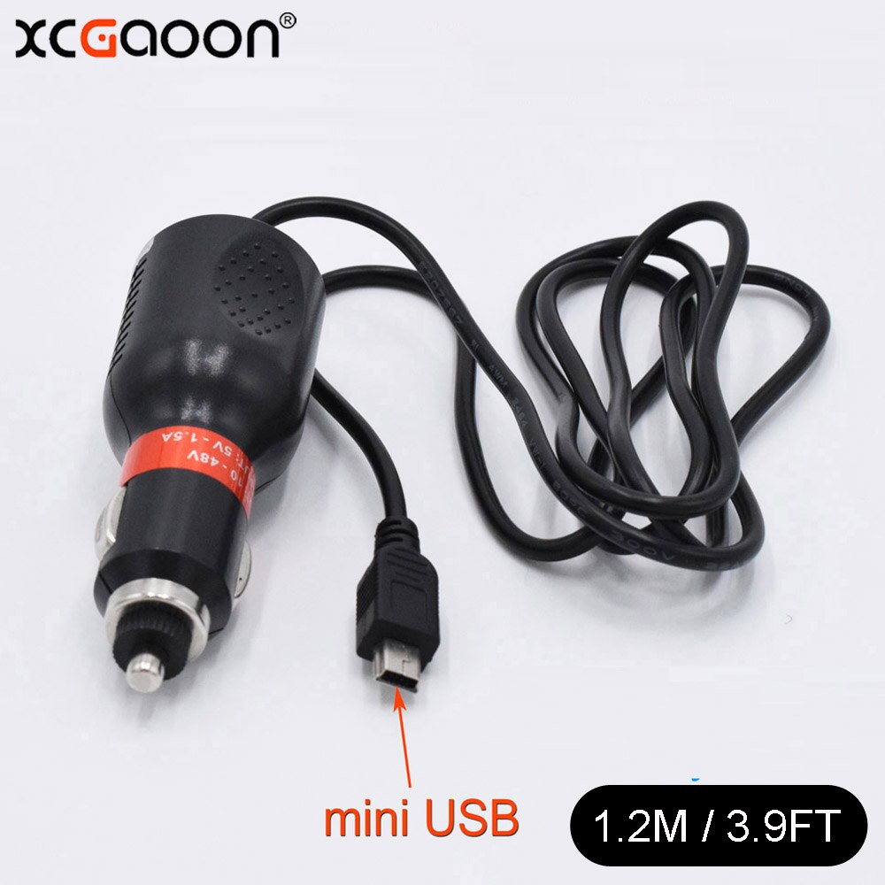 XCGaoon 1.2 meter (3.9ft) 10 Stuk mini USB 5 V 1.5A Autolader Voor GPS Navigator & Auto DVR Camera Recorder, input DC 12 V-24 V
