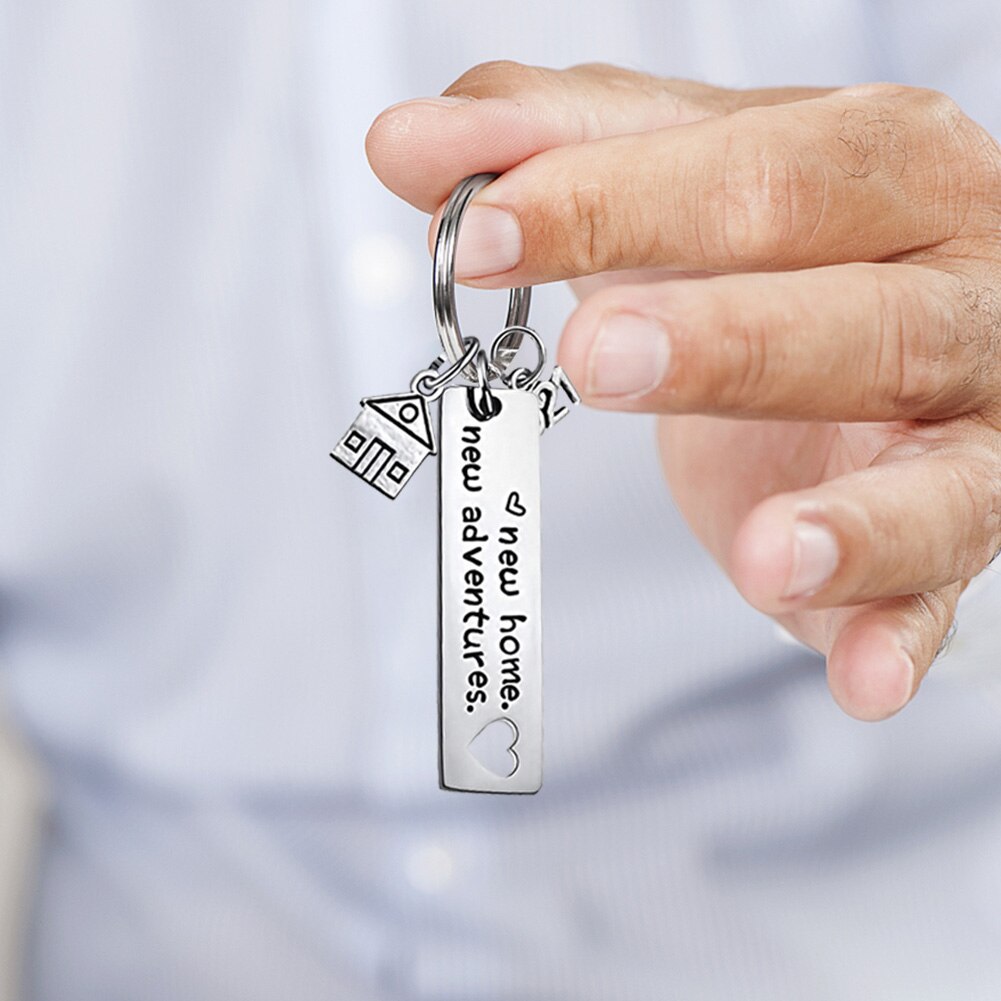 porte-clés de pendaison de crémaillère , pour propriétaire de maison, porte-clé avec déménagement, bijoux d'un Agent immobilier