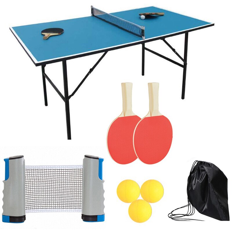 Ping Pong Set Ping Pong Bal 1.7M Tafel Netto Tafeltennis Racket Peddels Pingpong Training Accessoires Indoor Workout Trainning