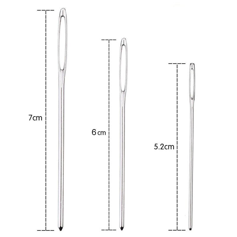 1 Set 20/9Pcs Rvs Naaien Naald Grote Eye Kruissteek Borduren Breien Naaien Accessoire Handwerken Tool 11*1.2Cm