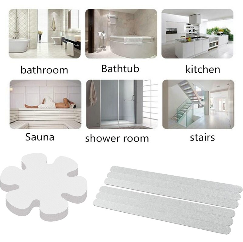 Floordirekt Lot de 84 pastilles adhésives antidérapantes pour douche et baignoire - Transparent et blanc - Pastilles adhésives pour receveur de douche et salle de bain (diamètre 3 cm, blanc Floordirekt Lot de 84 pastilles adhésives antidérapantes pour douche et baignoire - Transparent et blanc - Pastilles adhésives pour receveur de douche et salle de bain (diamètre 3 cm, blanc
