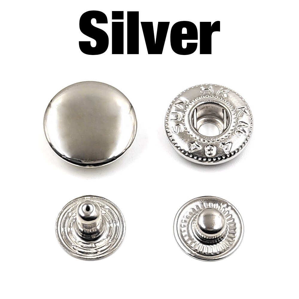 50 juegos 655/633/831 sujetadores a presión de Metal botón a presión botón de costura para ropa DIY bolsas de ropa zapatos artesanía de cuero: 3 # / Cobre envejecido