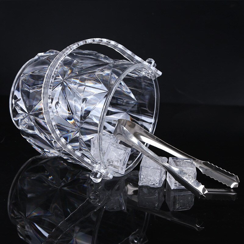 Akryl ishink genomskinlig plast champagne hink kristall ishink kök bar ktv special ishink 14.5*13cm