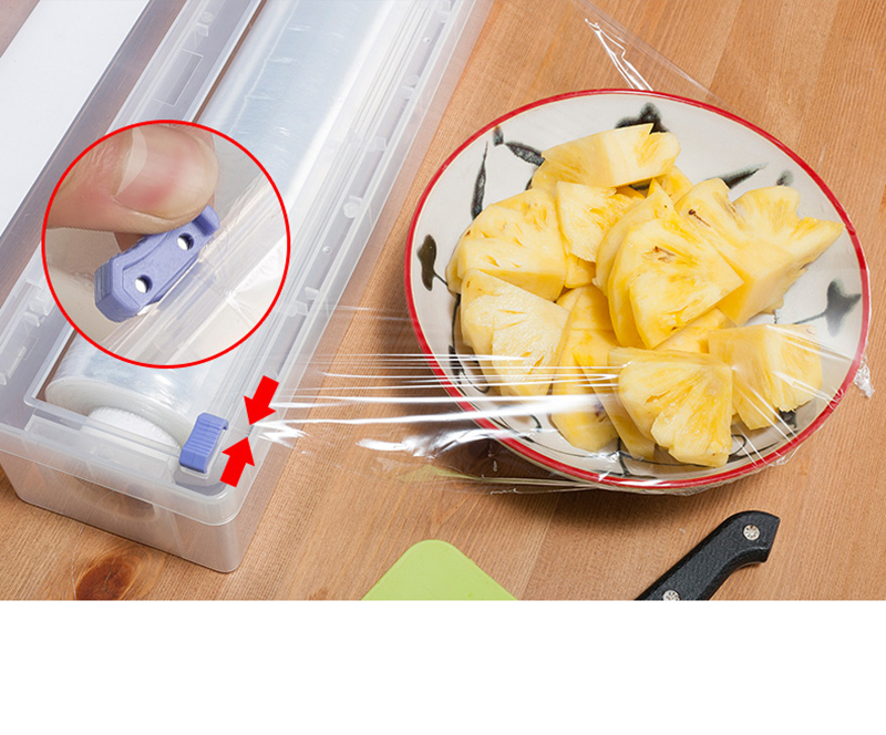 Food plastic wrap with cutter box PE plastic wrap large roll (Variety)