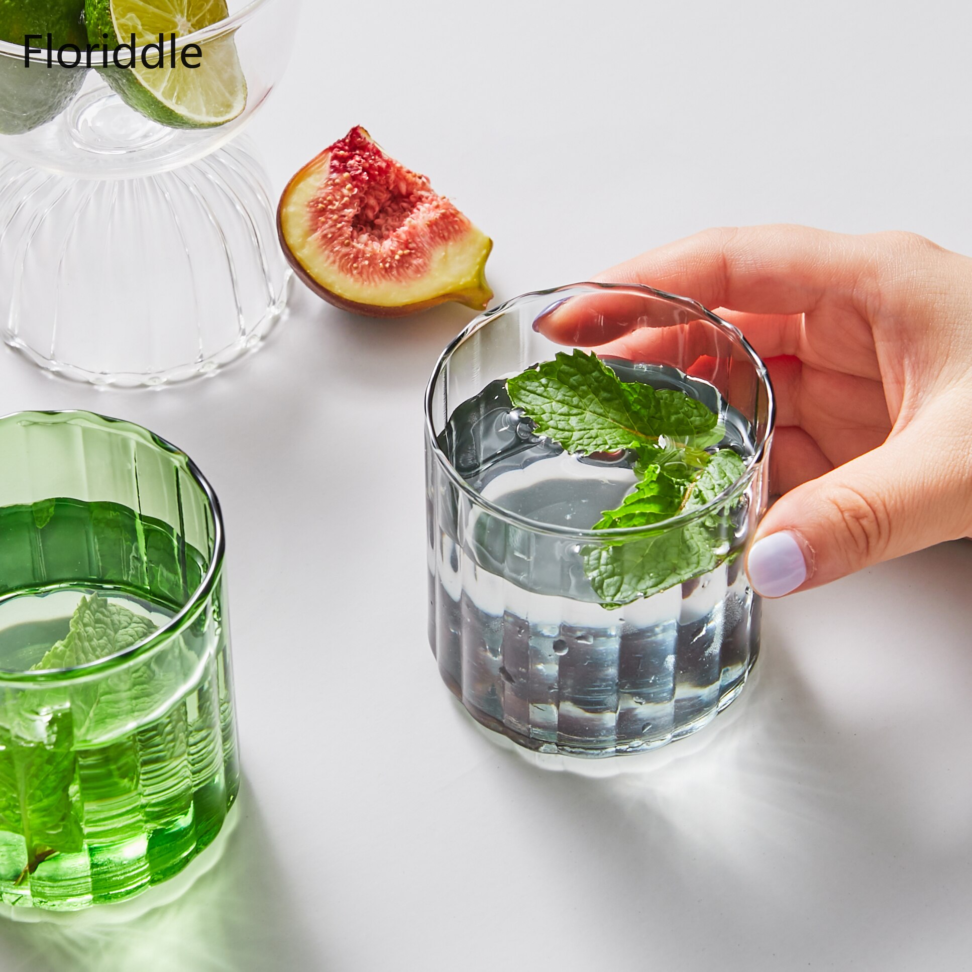 6 farger glass kopper varmebestandig glass kopp brygge krus stripe glass te kontor juice kaffe melk krus familie kopper