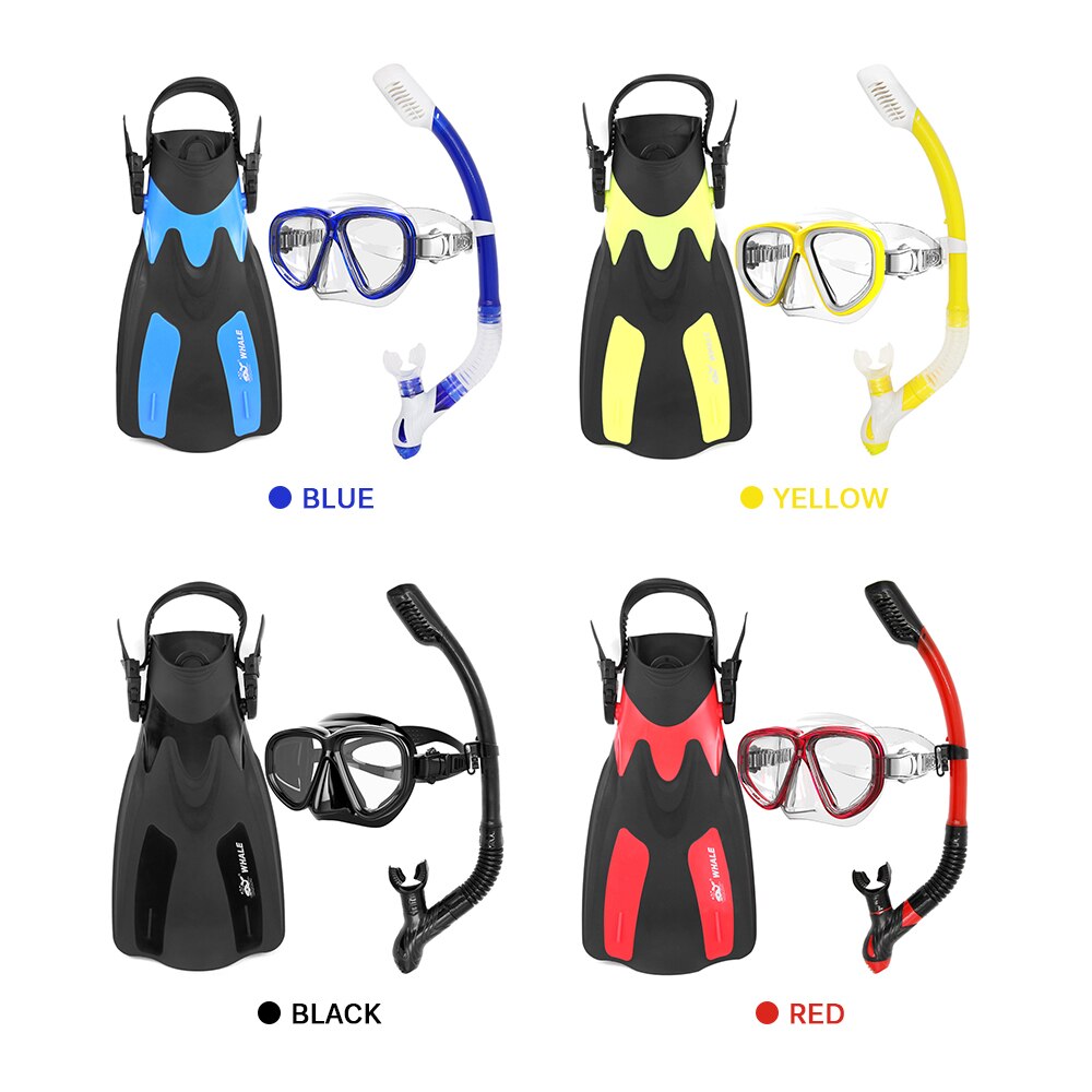Snorkel Bril Flippers Set Snorkelen Glas Zwemmen Vinnen Snorkelen Gear Pakket Masker Scuba