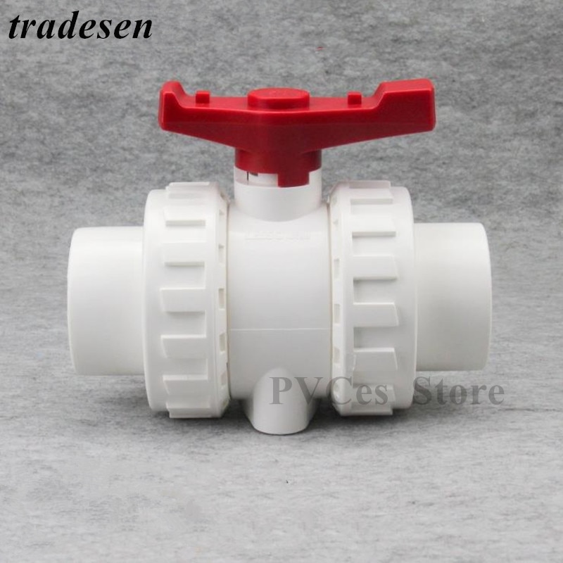 1Pcs I.D20mm~50mm PVC Ball Valve Union Valve Pipe Fittings Garden Home Pipe Connectors Aquarium Fish Tank Water Tuber Adapter