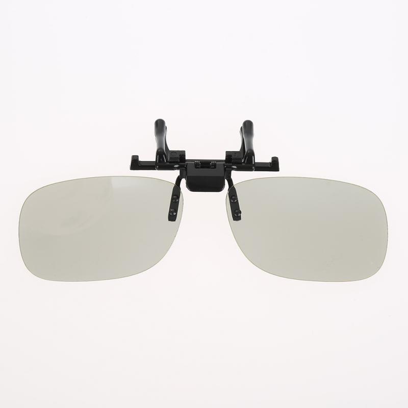Sale1pair Of Clips 3d Glasses 3d Cinema Glasses Clip-on Passive Circular Polarization For 3D TV Movies Safe Convenient