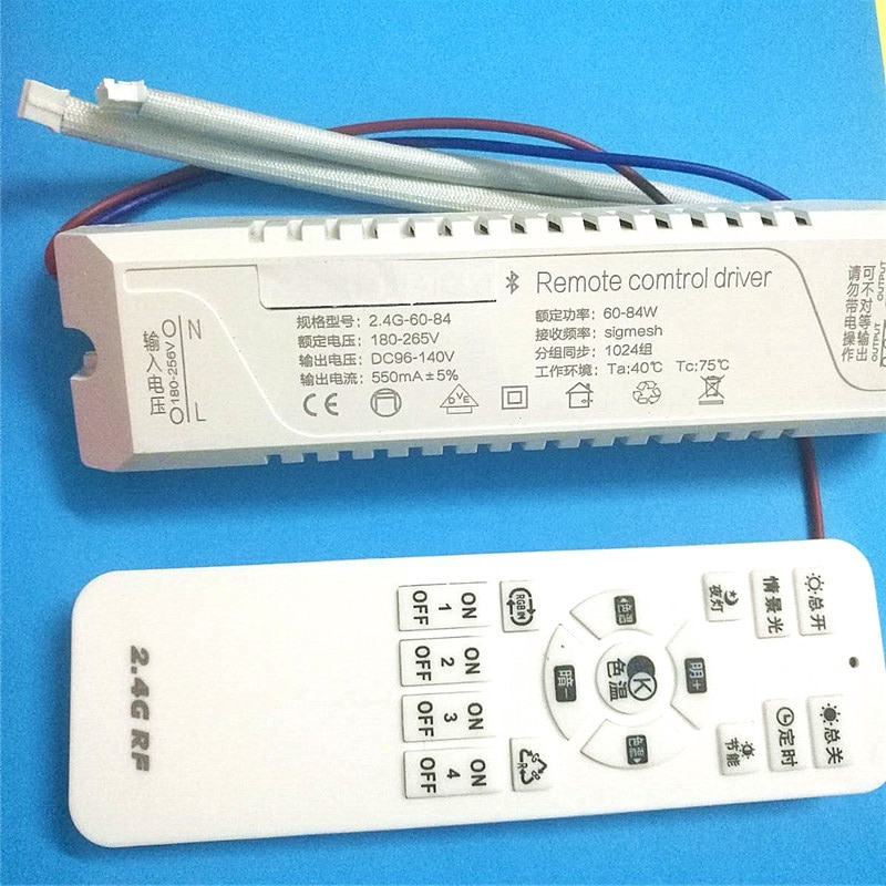 EXHOYAJB LED-Treiber 24V Mit 2,4G Fernbedienung – Dimmbar Für RGB/LED-Streifen Bis 108W