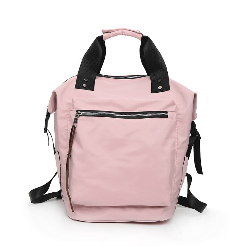 Oxford Rugzak Multifunctionele Grote Capaciteit Zachte Recreatie Of Travle Tas Solid Beige Mode Schooltas Schoudertas Voor vrouwen: Roze