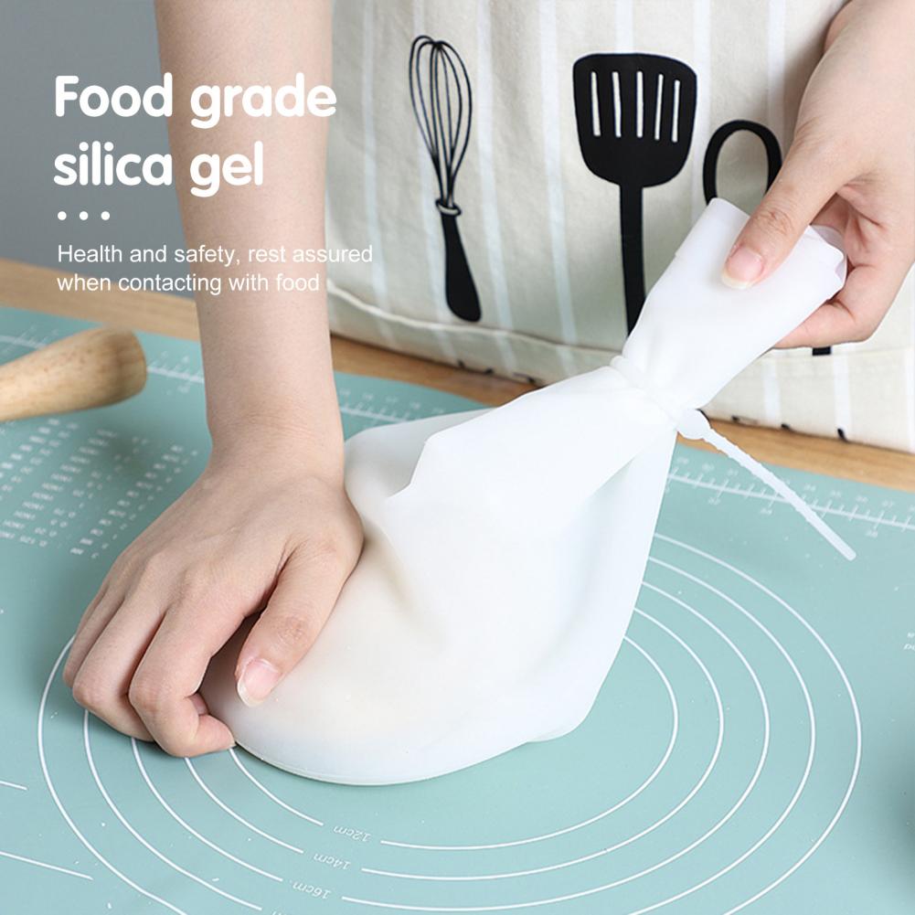 Kneading Dough Bag Food Grade Non-stick Silicone Flour Mixing Bag Baking Tool for Bread Pastry Pizza Kitchen Baking Tools