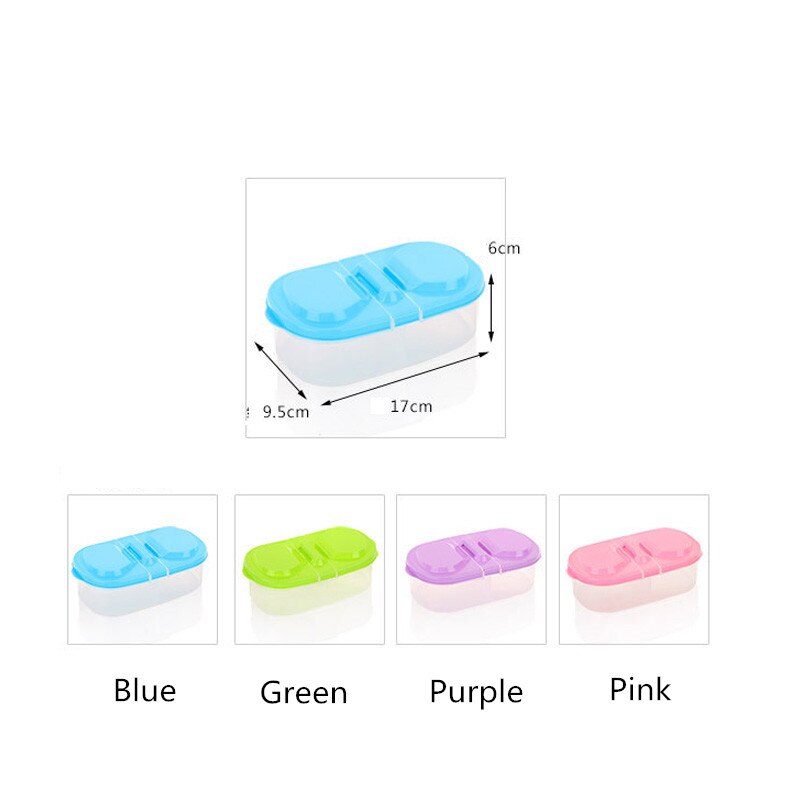 Contenedor de alimentos de plástico saludable, lonchera portátil con capacidad para acampar, picnic, comida, fruta, caja de almacenamiento, lonchera 1pc